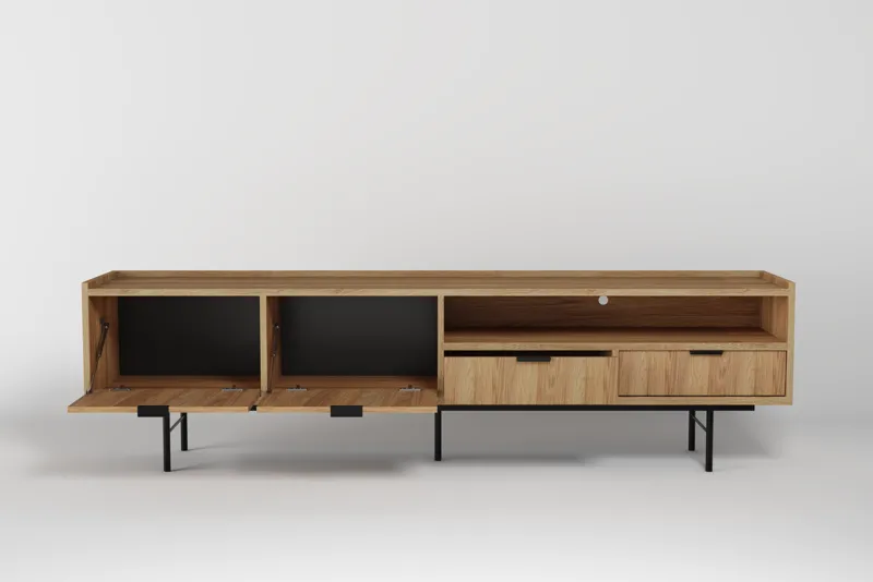 Dravo Tv-Bänk 200 cm - Naturlig hickory - Möbler - Vardagsrum - Tv-möbler & mediamöbler - Tv-bänkar