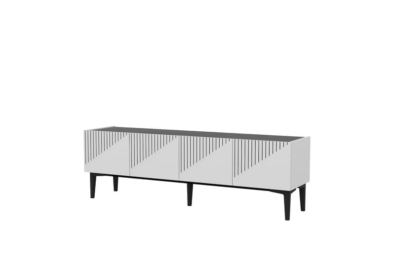DRAW Tv-bänk 154x37 cm Vit/Svart - Möbler - Vardagsrum - Tv-möbler & mediamöbler - Tv-bänkar