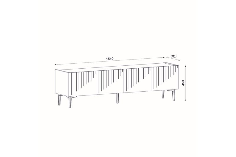 DRAW Tv-bänk 154x37 cm Vit/Svart - Möbler - Vardagsrum - Tv-möbler & mediamöbler - Tv-bänkar