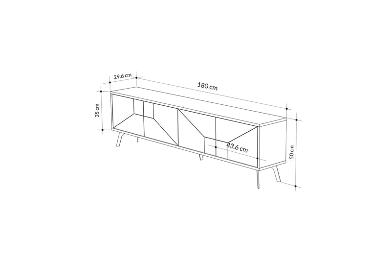 Dune Tv-bänk 180 cm - Brun - Möbler - Vardagsrum - Tv-möbler & mediamöbler - Tv-bänkar