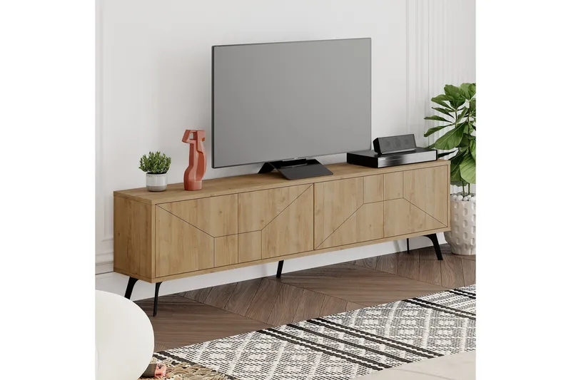 Dune Tv-bänk 180x29,6 cm Brun - Hanah Home - Möbler - Vardagsrum - Tv-möbler & mediamöbler - Tv-bänkar