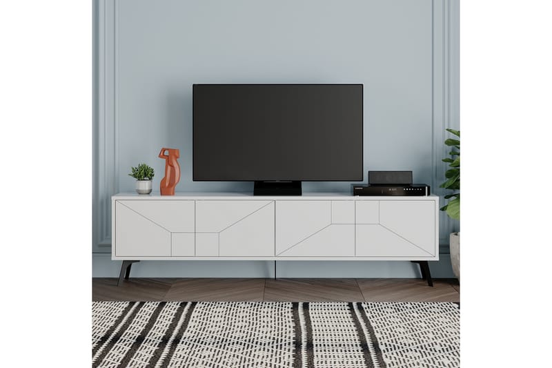 DUNE Tv-bänk 180x29,6 cm Vit - Tv-bänkar