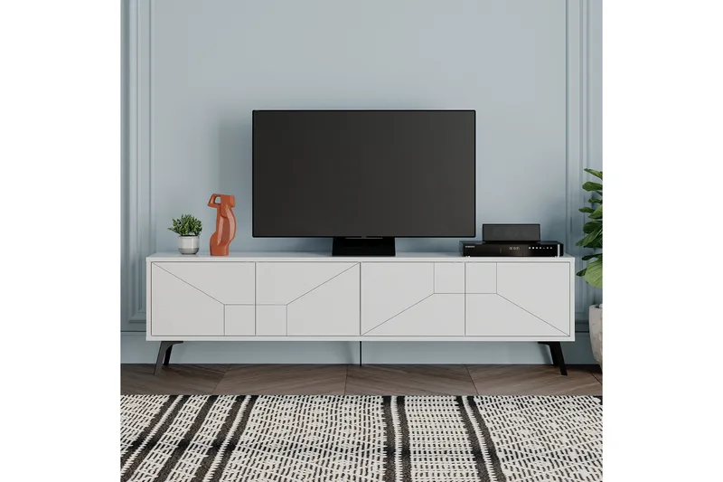 Dune Tv-bänk 180x29,6 cm Vit - Hanah Home - Möbler - Vardagsrum - Tv-möbler & mediamöbler - Tv-bänkar