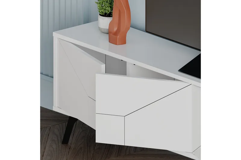 Dune Tv-bänk 180x29,6 cm Vit - Hanah Home - Möbler - Vardagsrum - Tv-möbler & mediamöbler - Tv-bänkar