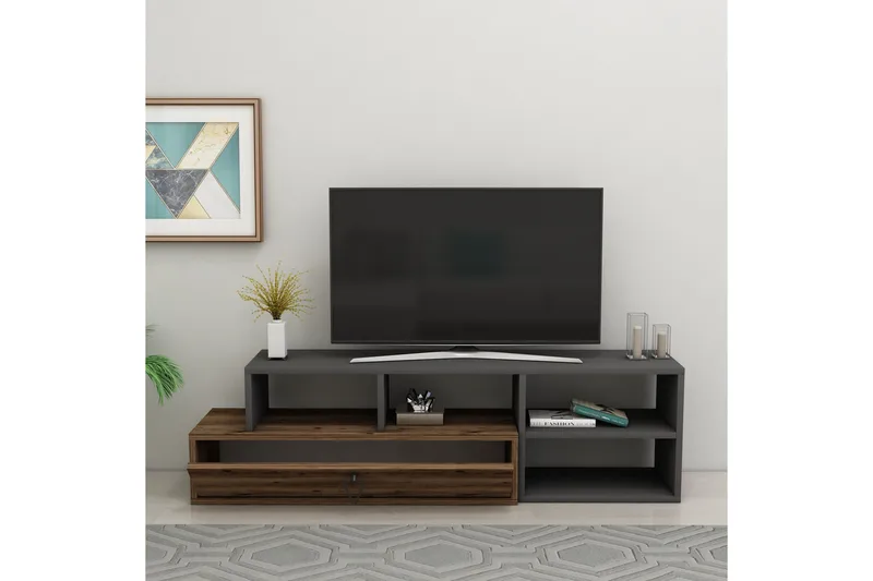 Durusu Tv-bänk 120 cm - Ljusbrun/Antracit - Möbler - Vardagsrum - Tv-möbler & mediamöbler - Tv-bänkar