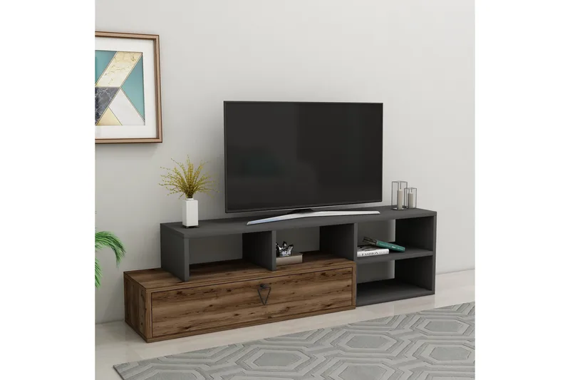 Durusu Tv-bänk 120 cm - Ljusbrun/Antracit - Möbler - Vardagsrum - Tv-möbler & mediamöbler - Tv-bänkar