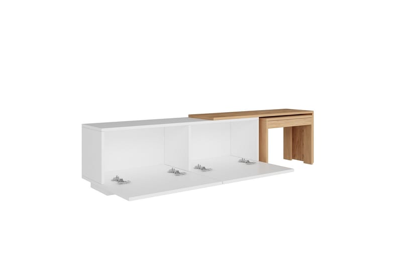 ECUADOR Tv-bänk 180 cm Vit/Brun - Möbler - Vardagsrum - Tv-möbler & mediamöbler - Tv-bänkar