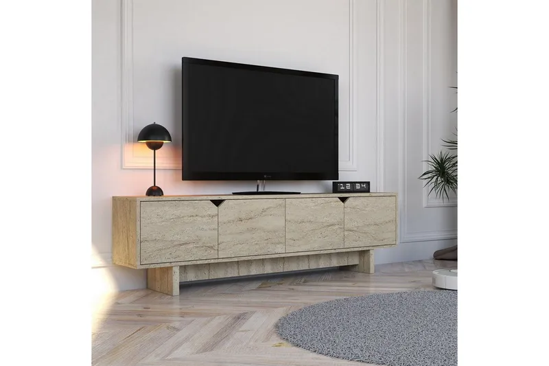 Edrion Tv-bänk 180 cm, Travertine