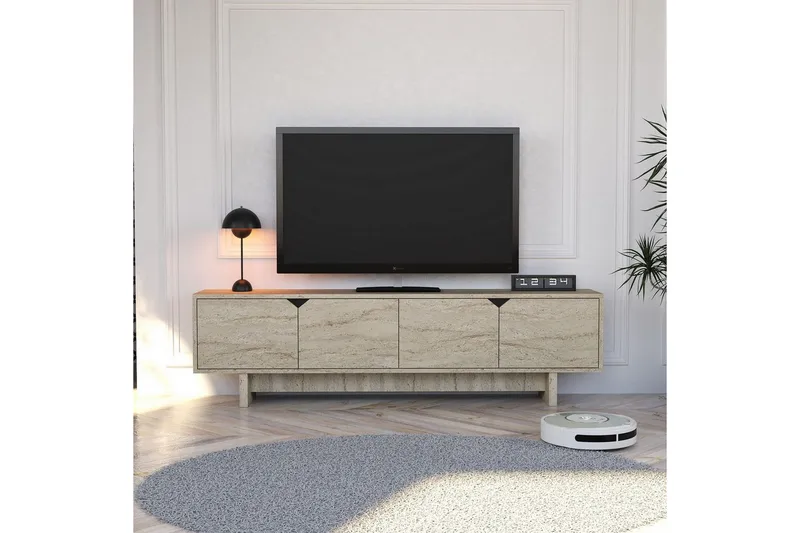 Edrion Tv-bänk 180 cm - Travertine - Möbler - Vardagsrum - Tv-möbler & mediamöbler - Tv-bänkar