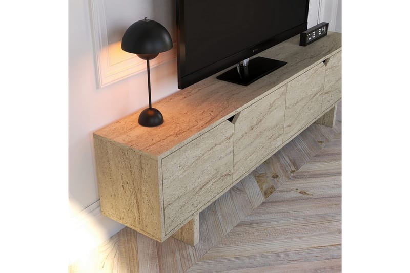 Edrion Tv-bänk 180 cm - Travertine - Möbler - Vardagsrum - Tv-möbler & mediamöbler - Tv-bänkar