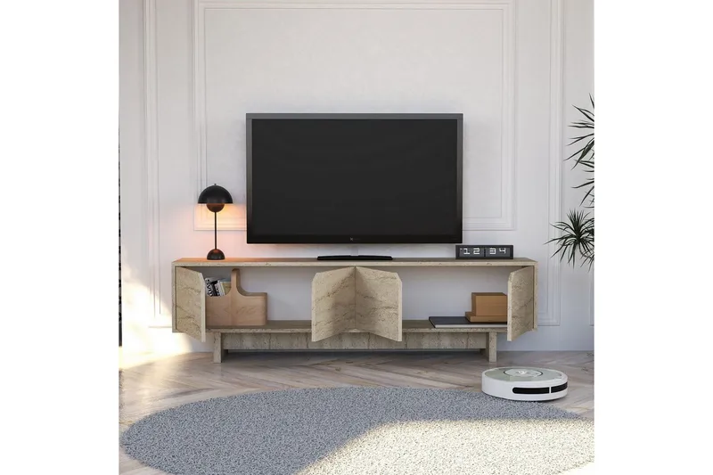 Edrion Tv-bänk 180 cm - Travertine - Möbler - Vardagsrum - Tv-möbler & mediamöbler - Tv-bänkar