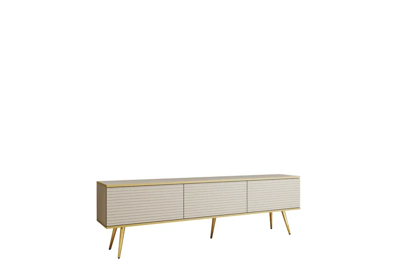 Edson Tv-bänk 175 cm, Beige/Guld
