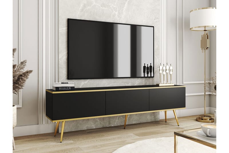 Edson Tv-bänk 175 cm - Svart - Möbler - Vardagsrum - Tv-möbler & mediamöbler - Tv-bänkar