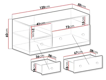 Elvaren Tv-Bänk 120 cm - Möbler - Vardagsrum - Tv-möbler & mediamöbler - Tv-bänkar