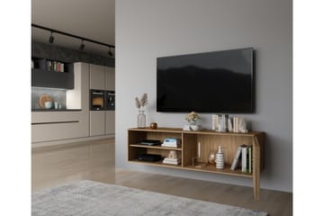 Entsian Vägghängd TV-bänk 40 cm med Förvaring i Ek - Brun - Möbler - Vardagsrum - Tv-möbler & mediamöbler - Tv-bänkar