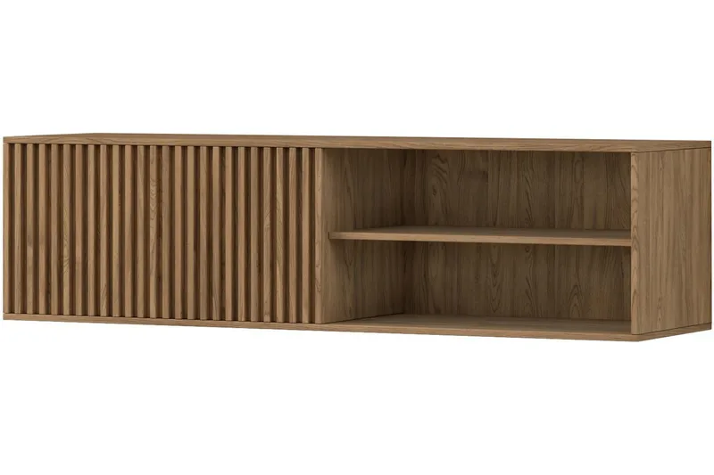 Entsian Vägghängd TV-bänk 40 cm med Förvaring i Ek, Brun