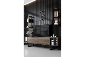 Erdem Tv-bänk 180 cm - Valnöt/Svart - Möbler - Vardagsrum - Tv-möbler & mediamöbler - Tv-bänkar