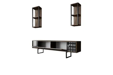 Erdem Tv-bänk 180 cm - Valnöt/Svart - Möbler - Vardagsrum - Tv-möbler & mediamöbler - Tv-bänkar