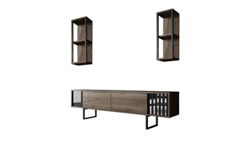 Erdem Tv-bänk 180 cm - Valnöt/Svart - Möbler - Vardagsrum - Tv-möbler & mediamöbler - Tv-bänkar