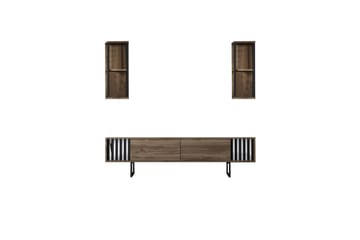 Erdem Tv-bänk 180 cm Valnöt/Svart