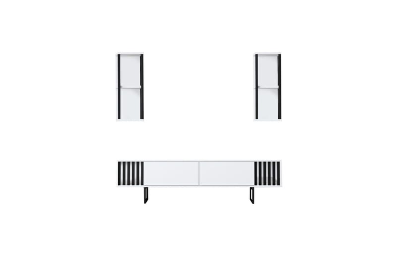 Erdem Tv-bänk 180 cm - Vit/Svart - Möbler - Vardagsrum - Tv-möbler & mediamöbler - Tv-bänkar