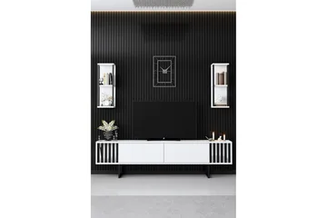 Erdem Tv-bänk 180 cm - Vit/Svart - Möbler - Vardagsrum - Tv-möbler & mediamöbler - Tv-bänkar