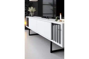Erdem Tv-bänk 180 cm - Vit/Svart - Möbler - Vardagsrum - Tv-möbler & mediamöbler - Tv-bänkar