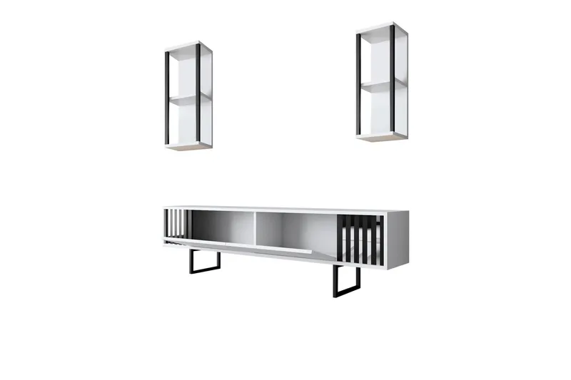 Erdem Tv-bänk 180 cm - Vit/Svart - Möbler - Vardagsrum - Tv-möbler & mediamöbler - Tv-bänkar