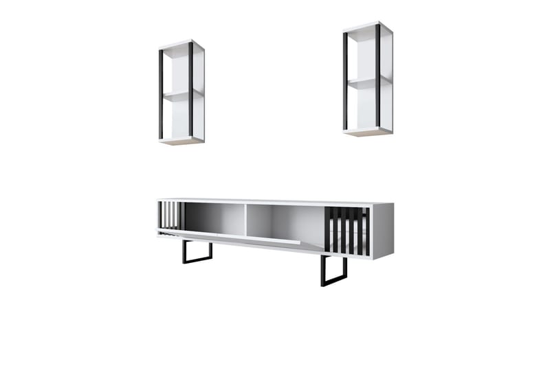 Erdem Tv-bänk 180 cm - Vit/Svart - Möbler - Vardagsrum - Tv-möbler & mediamöbler - Tv-bänkar