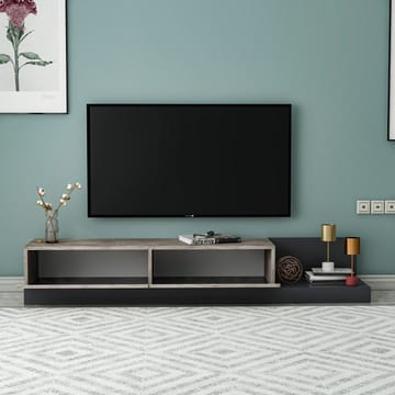 Ervold TV-bänk 180x30x37 cm - Gordion Marble och Anthracite - Möbler - Vardagsrum - Tv-möbler & mediamöbler - Tv-bänkar