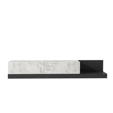 Ervold TV-bänk 180x30x37 cm - Marmo Marble/Antracit - Möbler - Vardagsrum - Tv-möbler & mediamöbler - Tv-bänkar