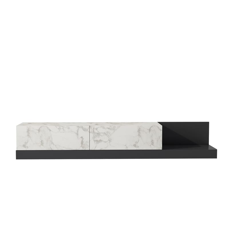 Ervold TV-bänk 180x30x37 cm - Marmo Marble/Antracit - Möbler - Vardagsrum - Tv-möbler & mediamöbler - Tv-bänkar