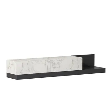 Ervold TV-bänk 180x30x37 cm - Marmo Marble/Antracit - Möbler - Vardagsrum - Tv-möbler & mediamöbler - Tv-bänkar