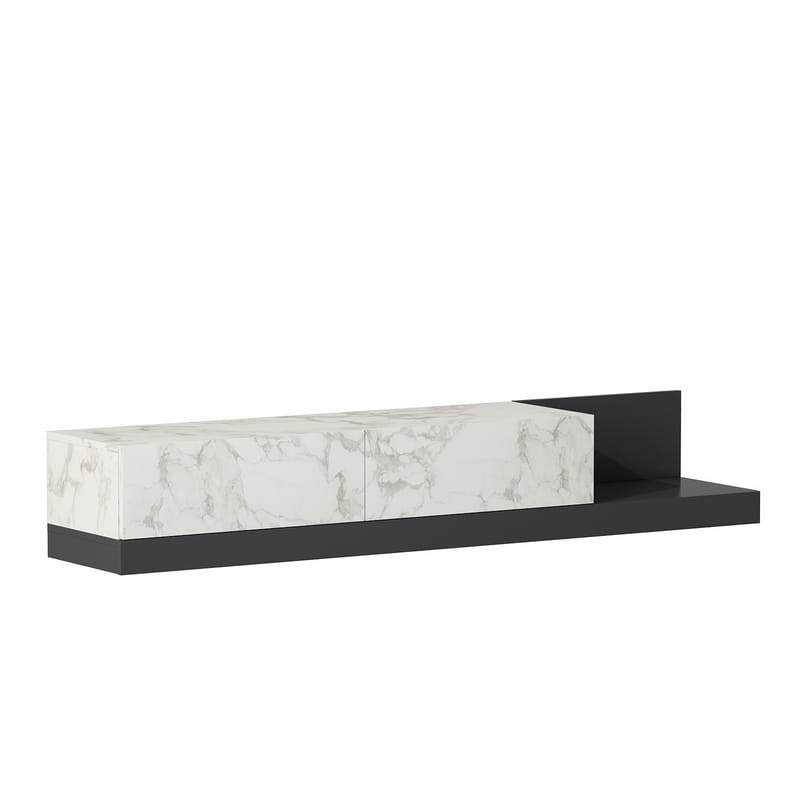 Ervold TV-bänk 180x30x37 cm - Marmo Marble/Antracit - Möbler - Vardagsrum - Tv-möbler & mediamöbler - Tv-bänkar