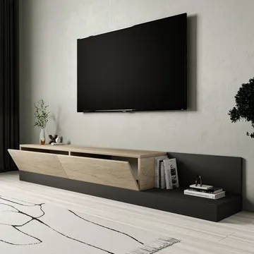 Ervold TV-bänk 180x30x37 cm - Travertin/Antracit - Möbler - Vardagsrum - Tv-möbler & mediamöbler - Tv-bänkar