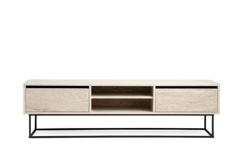 ESCAPE Tv-bänk 180 cm Svart/Marmor