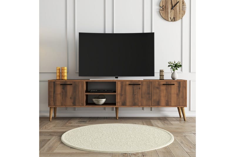 ESSEXA Tv-bänk 180x35 cm Brun - Möbler - Vardagsrum - Tv-möbler & mediamöbler - Tv-bänkar