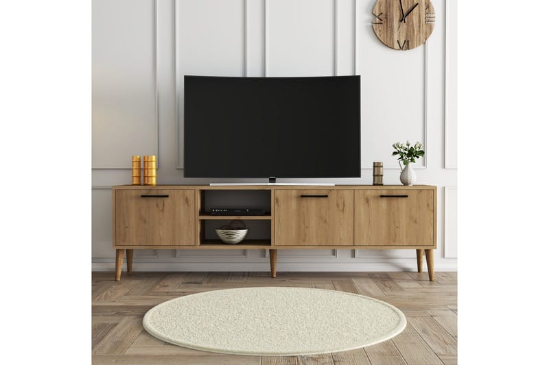 Tv-bänk & mediabänk NO_BRAND Essexa Tv-bänk Ljusbrun - Möbler - Vardagsrum - Tv-möbler & mediamöbler - Tv-bänkar