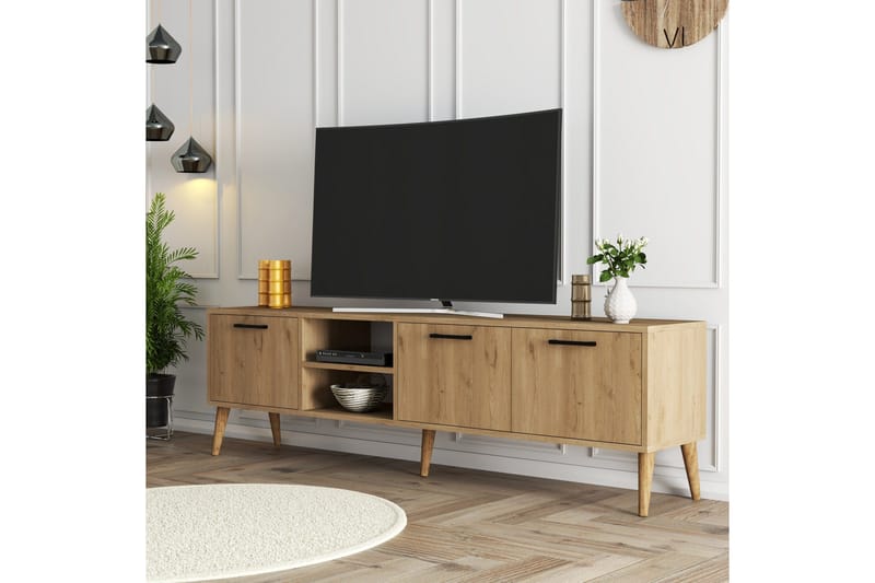 Tv-bänk & mediabänk NO_BRAND Essexa Tv-bänk Ljusbrun - Möbler - Vardagsrum - Tv-möbler & mediamöbler - Tv-bänkar