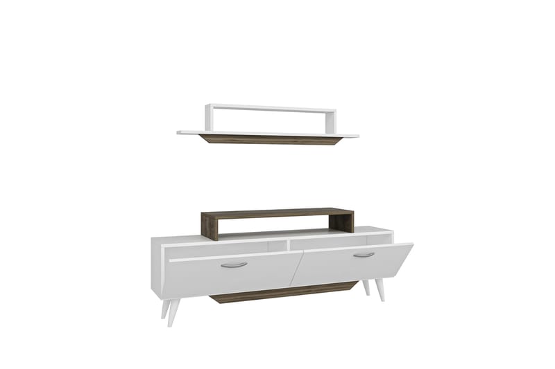 FABRONY Tv-möbelset 120x14,5 cm Vit/Brun - Möbler - Vardagsrum - Tv-möbler & mediamöbler - Tv-möbelset
