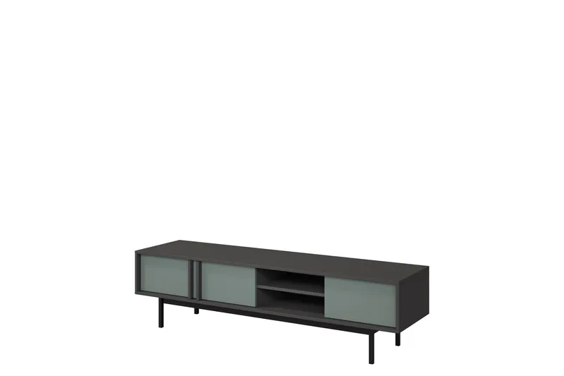 Farshian Tv-bänk 163x43 cm, Grå/Grön