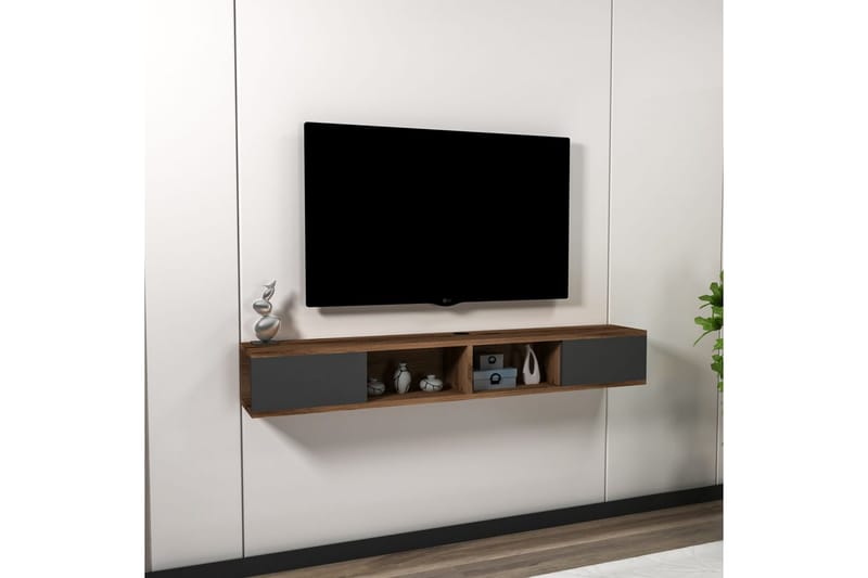 Faval Tv-bänk 140 cm - Valnöt/Antracit - Möbler - Vardagsrum - Tv-möbler & mediamöbler - Tv-bänkar