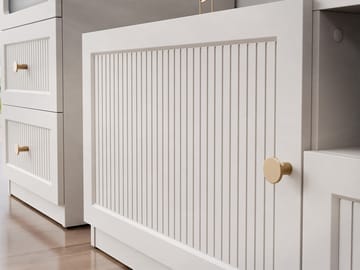 Fayric Golvstående Tv-bänk 180 cm med Förvaring i Målat Trä - Beige - Möbler - Vardagsrum - Tv-möbler & mediamöbler - Tv-bänkar