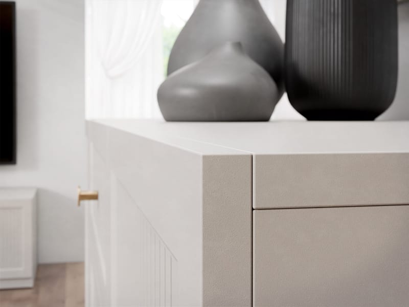 Fayric Golvstående Tv-bänk 180 cm med Förvaring i Målat Trä - Beige - Möbler - Vardagsrum - Tv-möbler & mediamöbler - Tv-bänkar