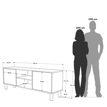 Fento Tv-Bänk 160 cm - Möbler - Vardagsrum - Tv-möbler & mediamöbler - Tv-bänkar