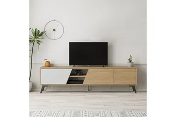 Fiona Tv-bänk 180x35,6 cm Brun/Vit - Hanah Home - Möbler - Vardagsrum - Tv-möbler & mediamöbler - Tv-bänkar