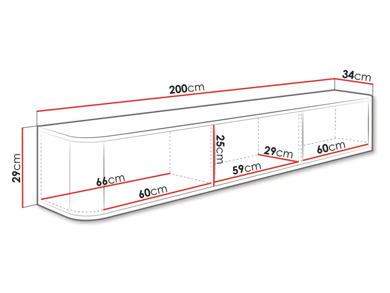 Fjora Tv-bänk 200 cm - beige - Möbler - Vardagsrum - Tv-möbler & mediamöbler - Tv-bänkar