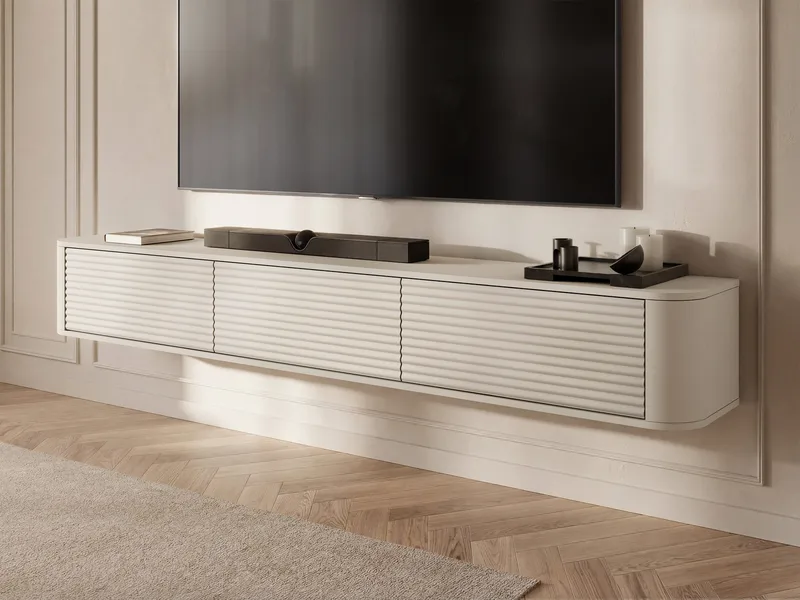 Fjora Tv-bänk 200 cm - beige - Möbler - Vardagsrum - Tv-möbler & mediamöbler - Tv-bänkar