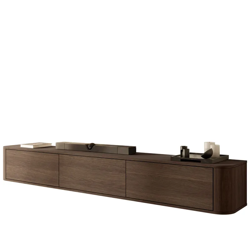 Fjora Tv-bänk 200 cm, Mörkbrun