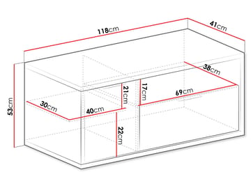 Fonti Tv-bänk 118 cm - Brun - Möbler - Vardagsrum - Tv-möbler & mediamöbler - Tv-bänkar
